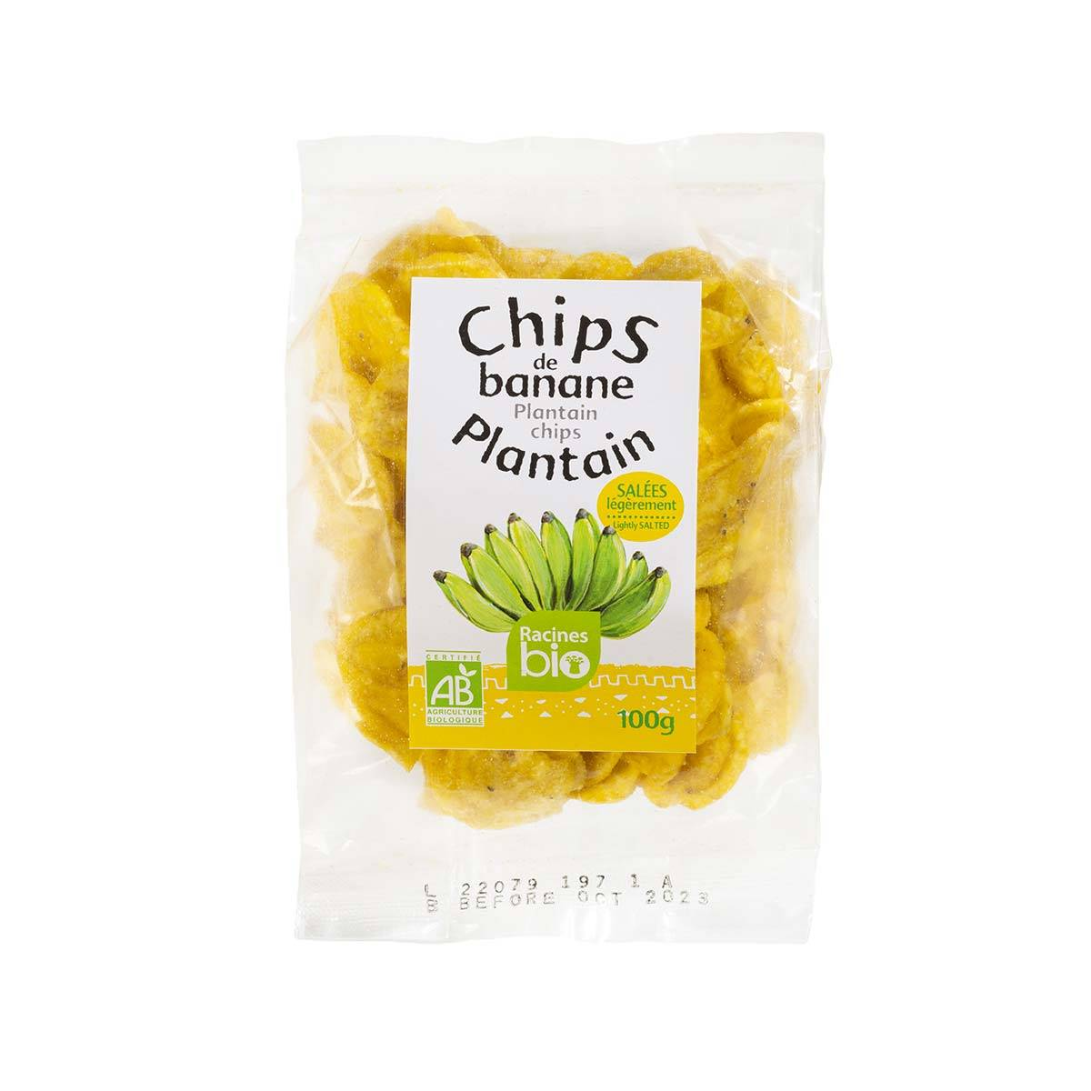 CHIPS DE BANANE PLANTAIN SALEES 70G X 24