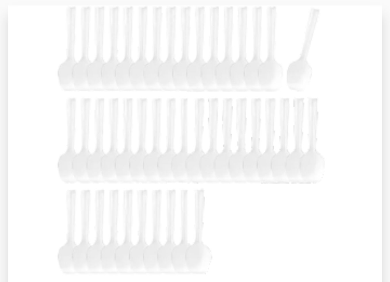 CUILLERE PLASTIQUE REUTILISABLE 20x100PCS