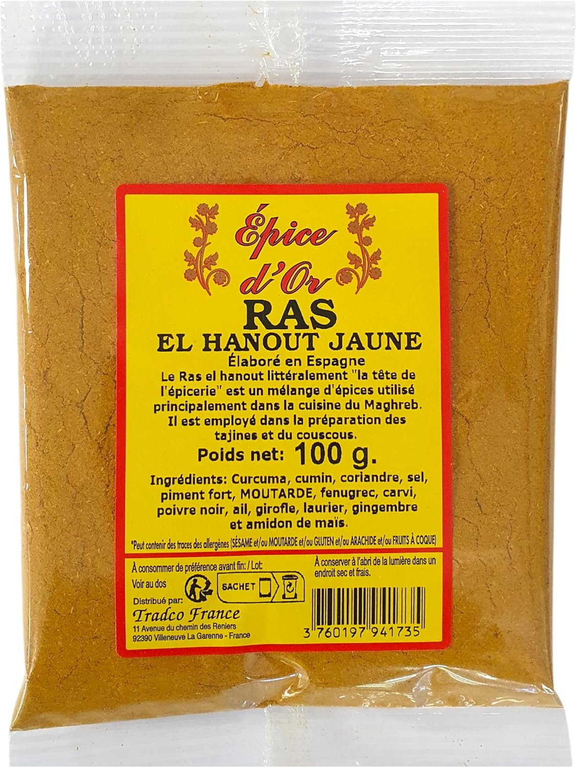 EL BLED ASSAISONNEMENT RAS HANOUT JAUNE 100G X 20