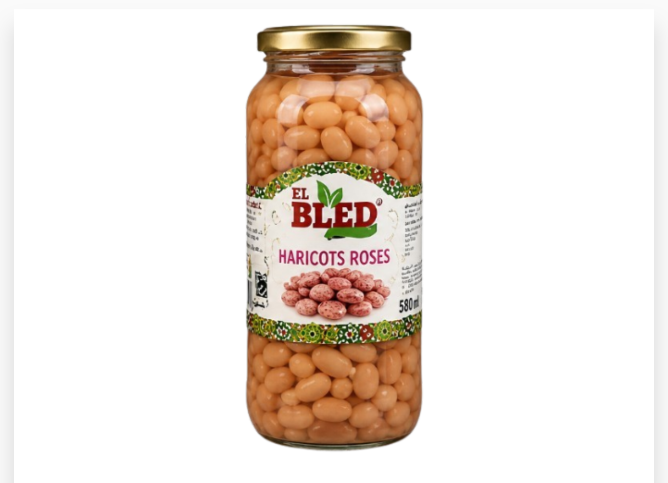 EL BLED HARICOTS ROSE BOCAL 580ML X 12