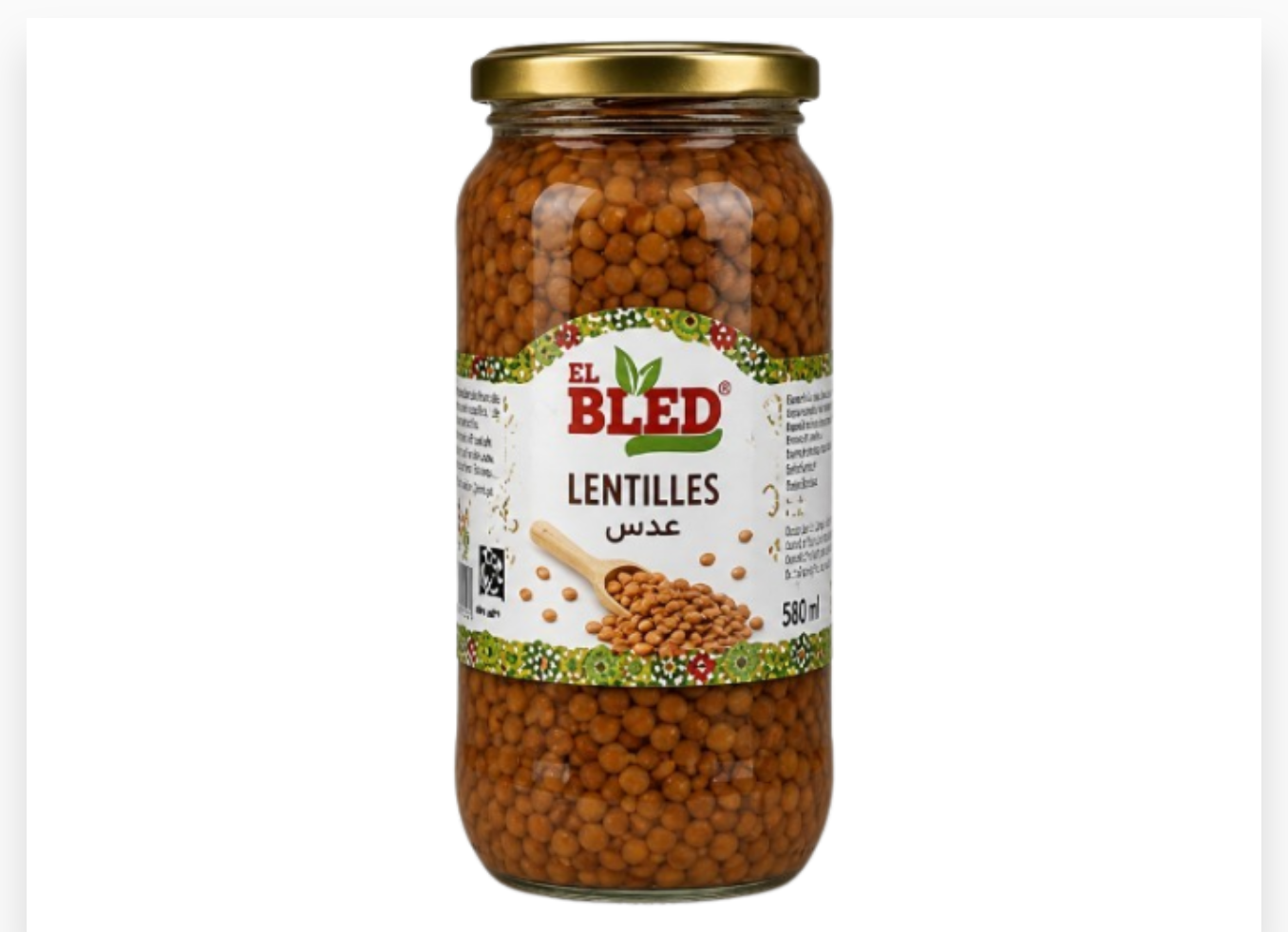 EL BLED LENTILLES BOCAL 580ML X 12