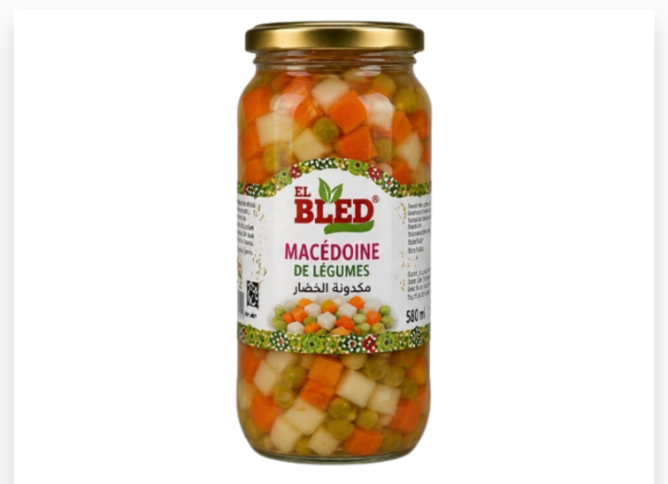 EL BLED MACEDOINE LEGUMES BOCAL 580ML X 12
