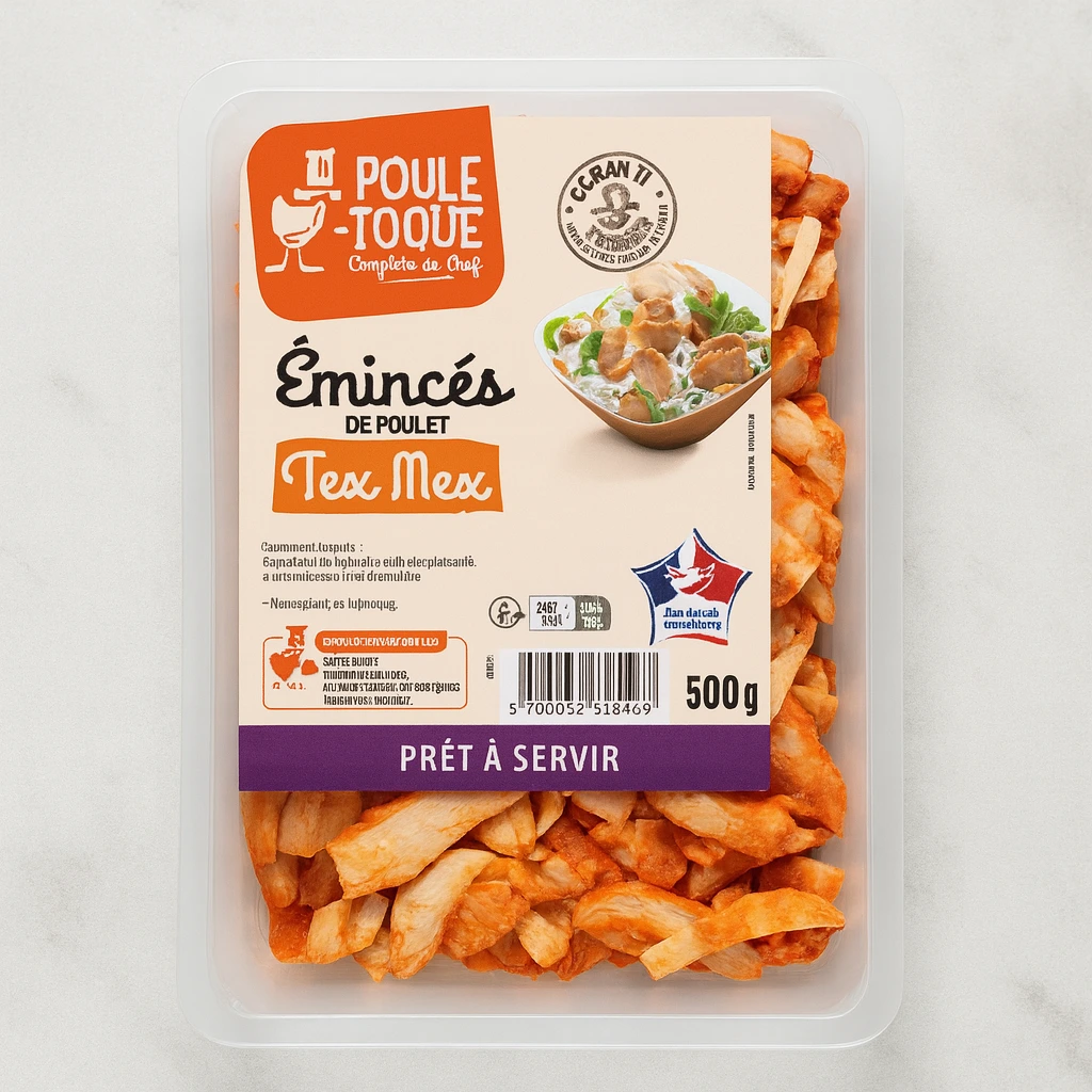 EMINCE DE FILET DE POULET TEX MEX 800G AVS