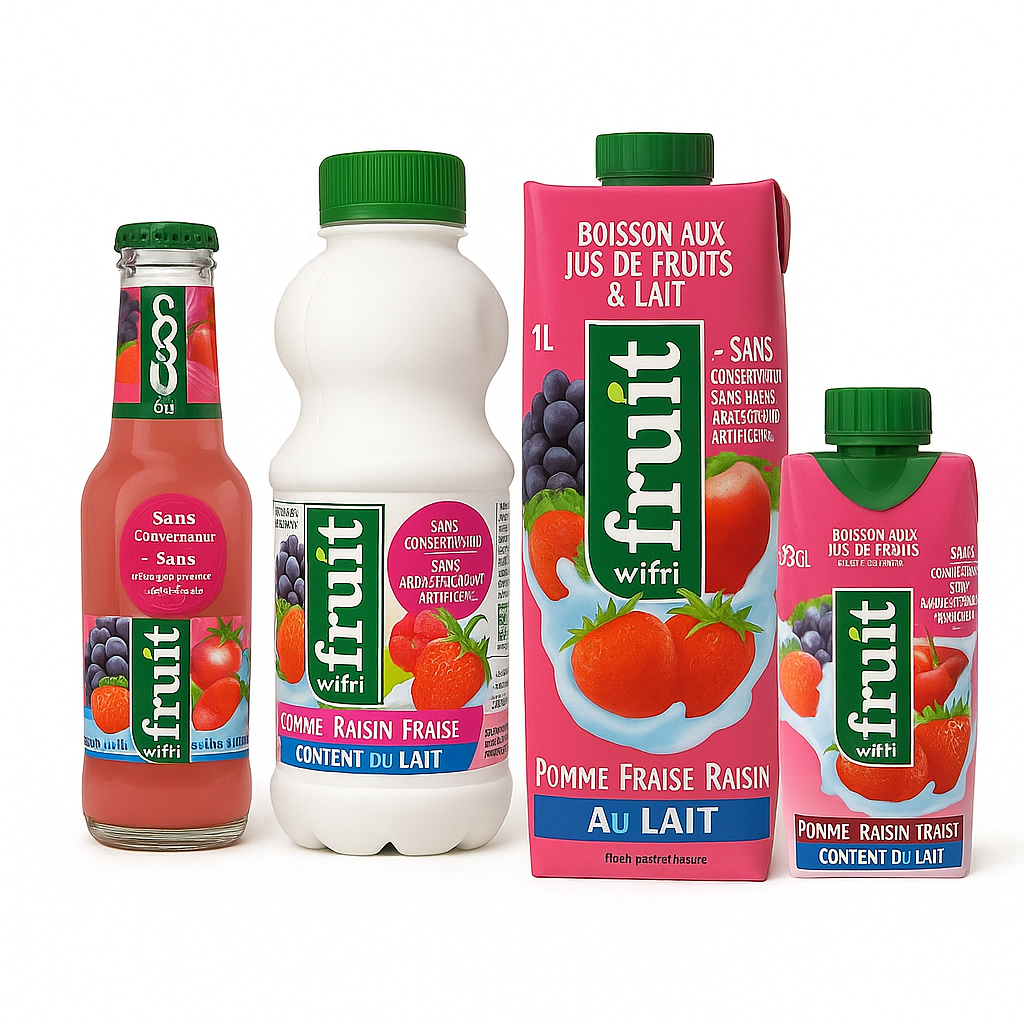 IFRUIT LAIT FRAISE POMME RAISIN PET 30CL X 12