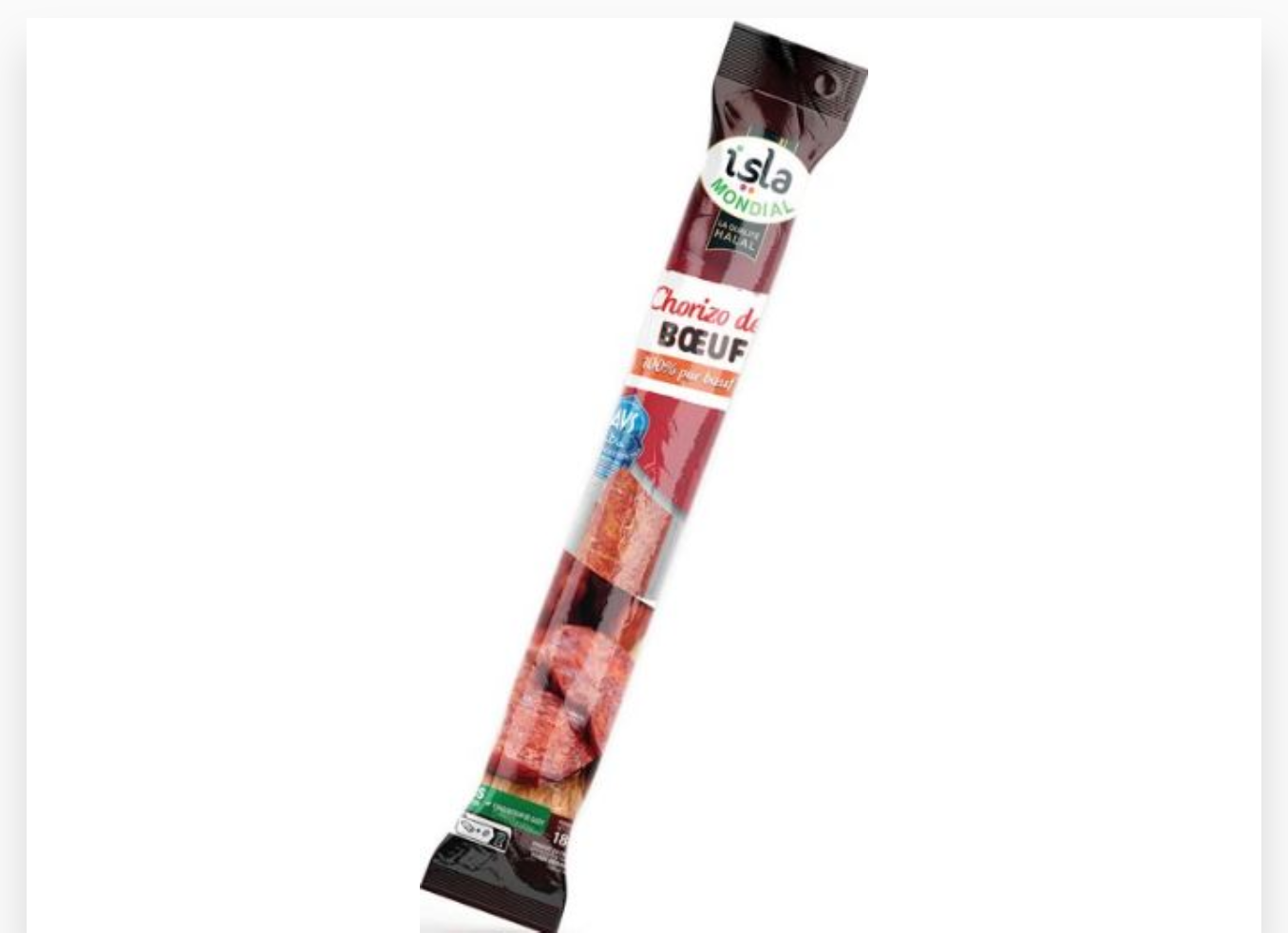 ISLA LE CHORIZO PUR BOEUF 180G X 20