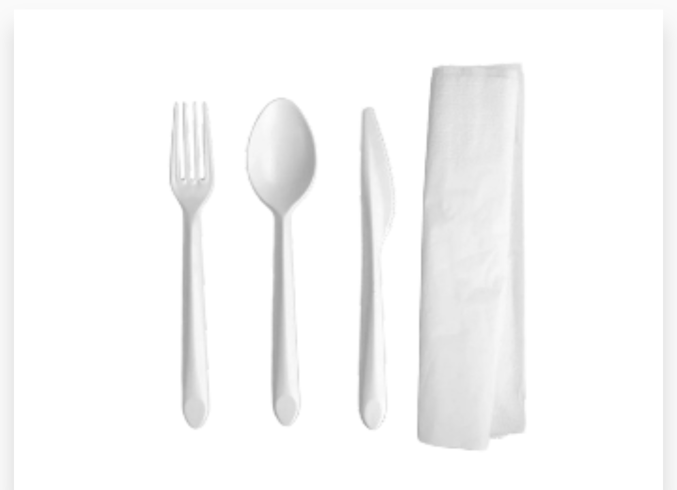 KIT COUVERTS PLASTIQUE REUTILISABLE (3 PCS) x 250