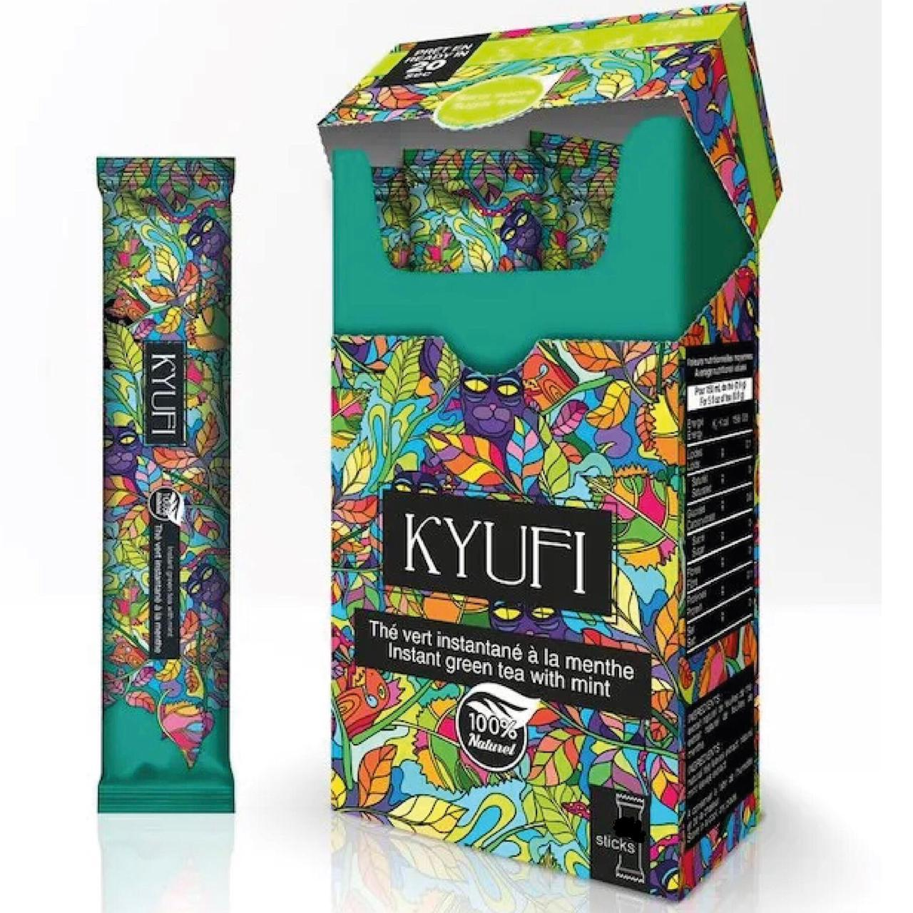 KYUFI THE VERT SOLUBLE A LA MENTHE SANS SUCRE x 12