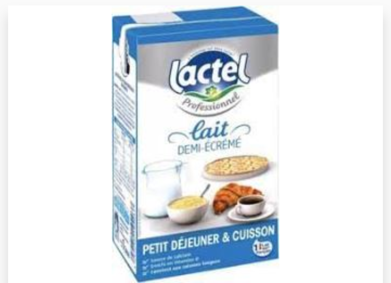 LACTEL LAIT demi ECREME 1L X 6 BRIQUE