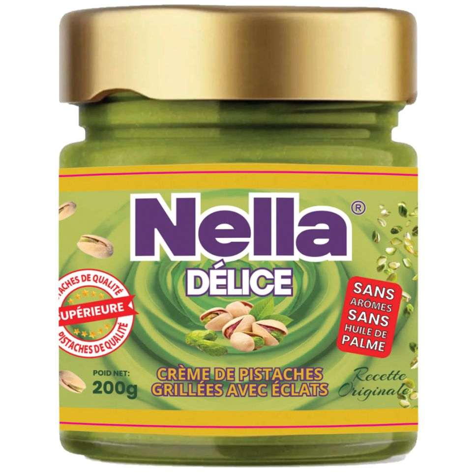 NELLA PATE A TARTINER CREME DE PISTACHES GRILLEES ET KUNAFA  200G X 12