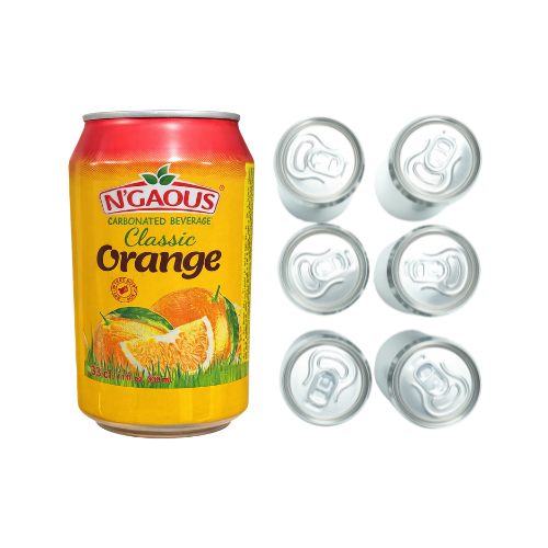 Ngaous en verre Orange 1l x 6