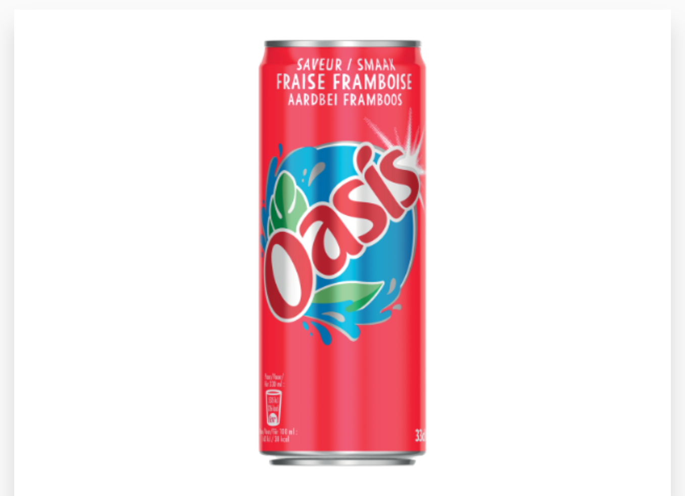 OASIS FRAISE FRAMBOISE 33CL x 24