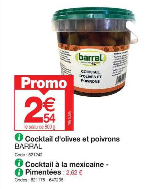 OLIVE COCKTAIL A LA MEXICAINE 550G X 6