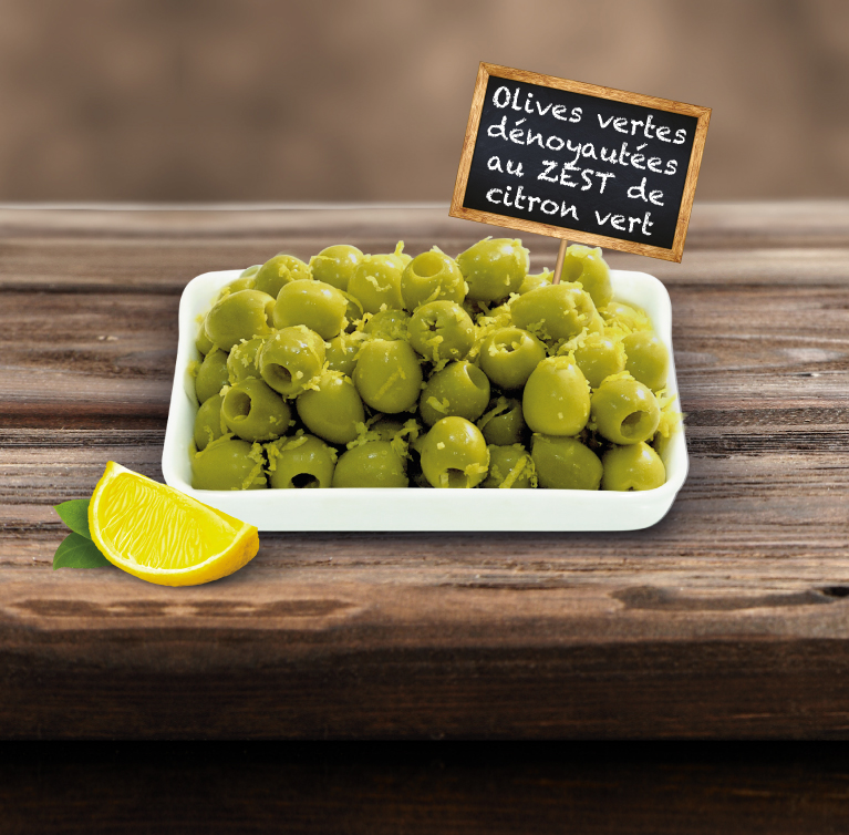 OLIVES VERT DENOYAUTEES 4/4 X 6PCS