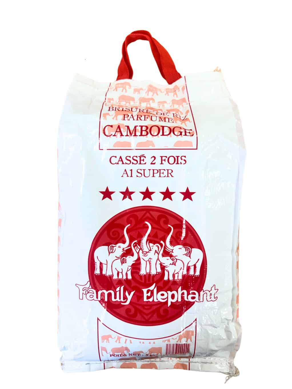 Riz  Cambodge Cassé 2 fois 5kg x 5