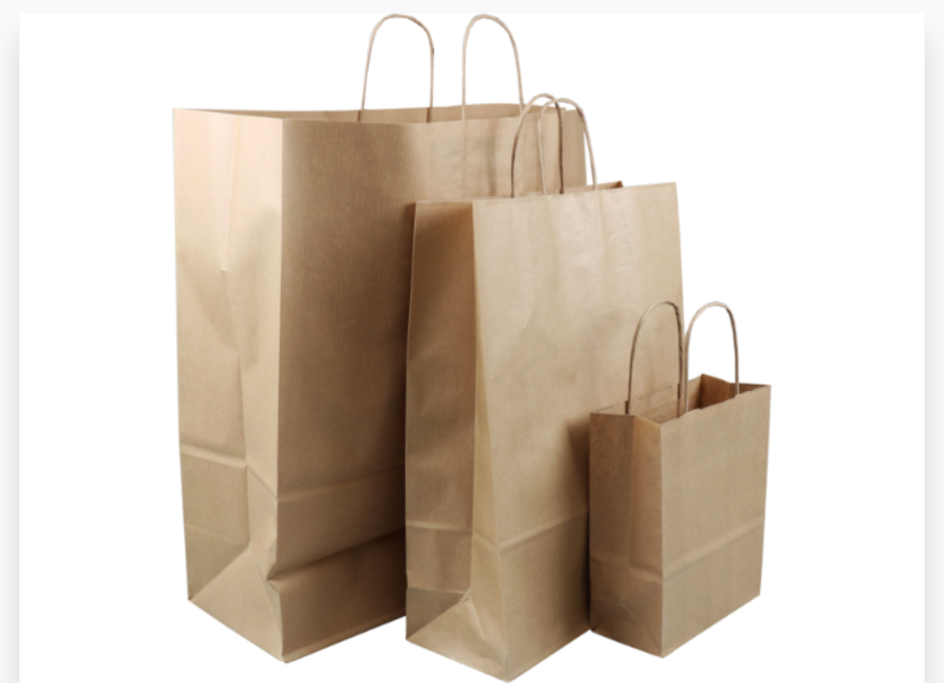 SAC KRAFT BRUN 26 x 14 x 31CM 250PCS