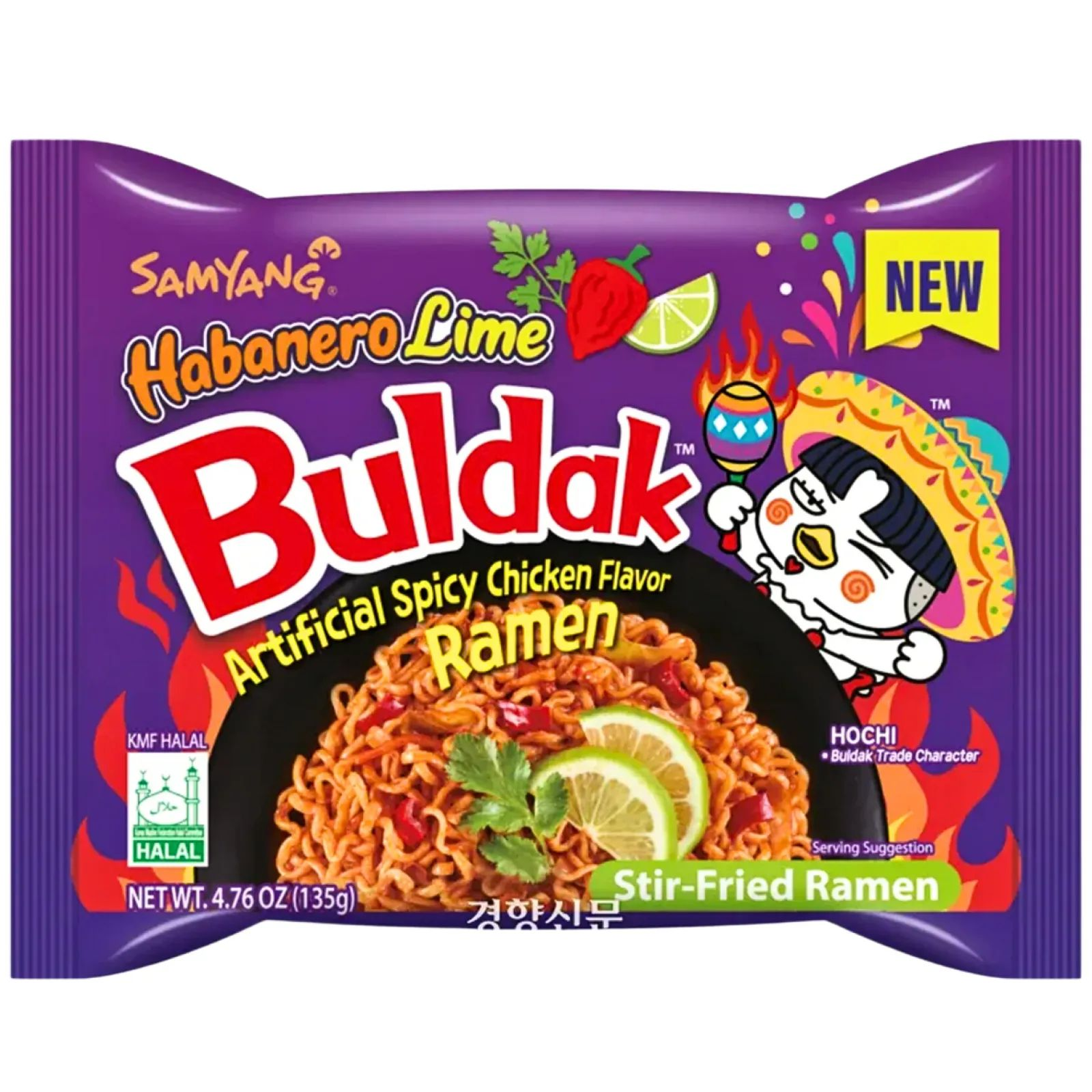 SAMYANG RAMEN POULET PIQUANT HABANERO 135G X 8