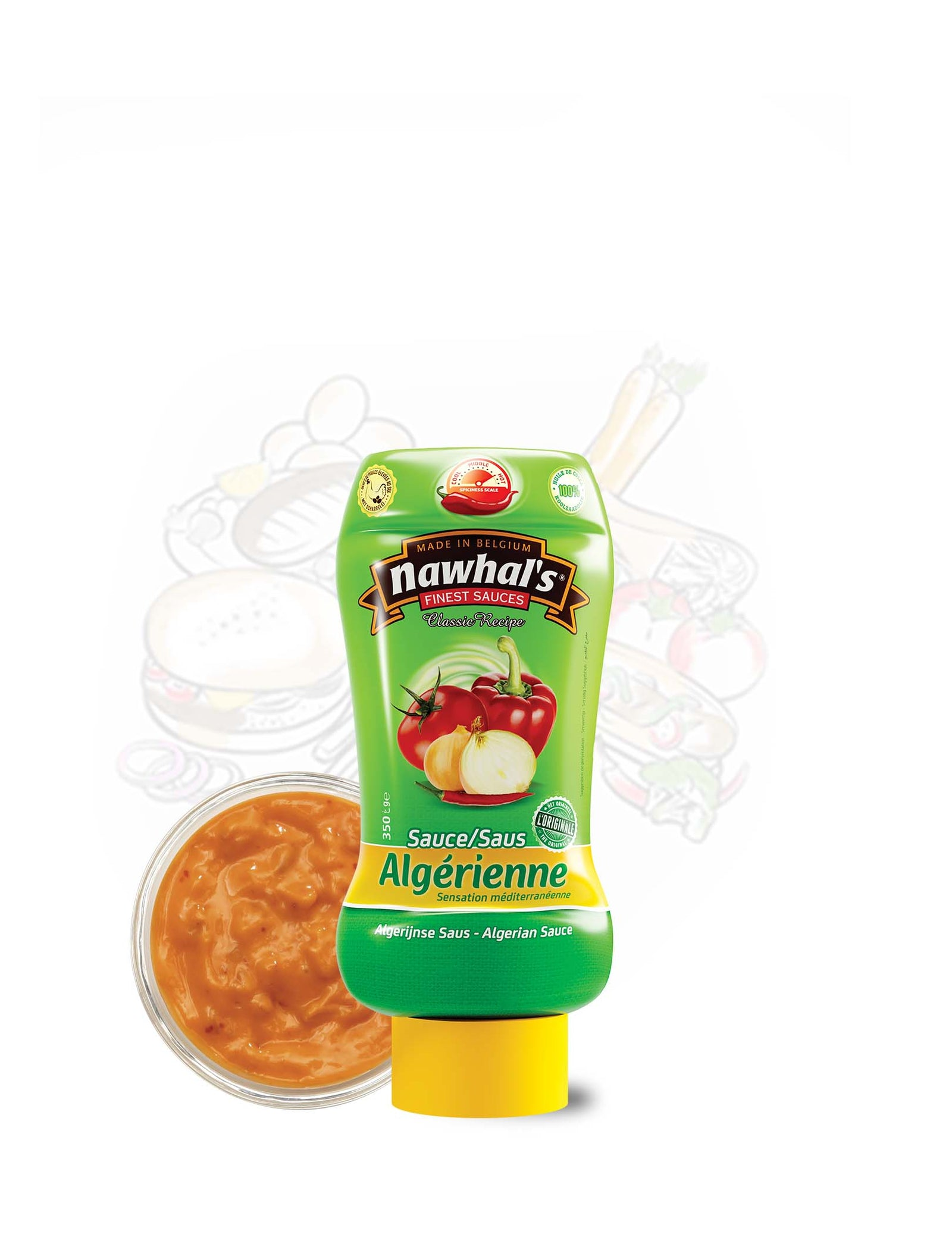 SAUCE NAWHAL'S ALGERIENNE SQUEEZER 350G X 18