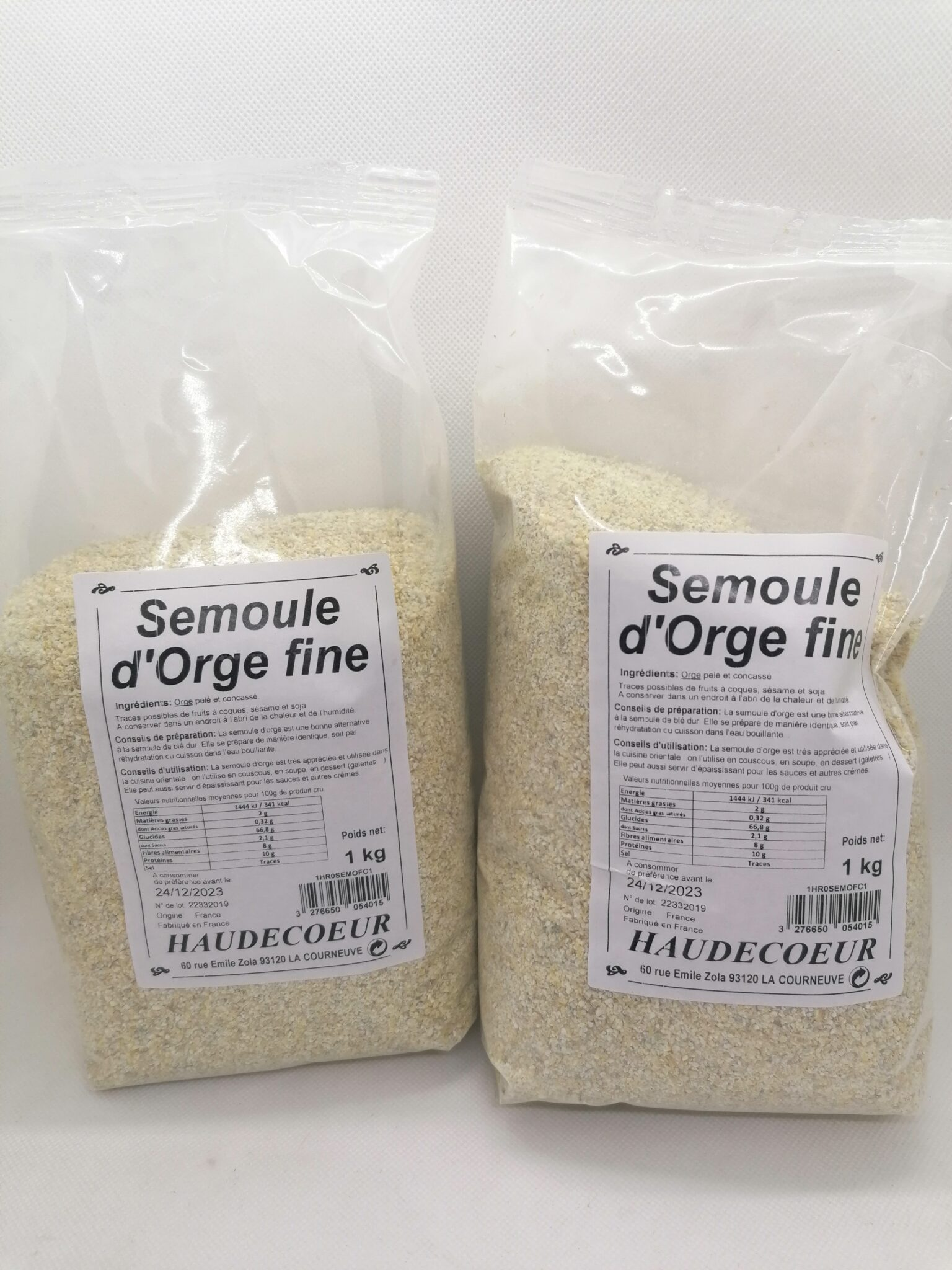 SEMOULE D'ORGE FINE 1KG X 10 EL BLED