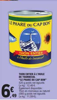 THON NATURE 4/4 800G x 12 - CAP BON