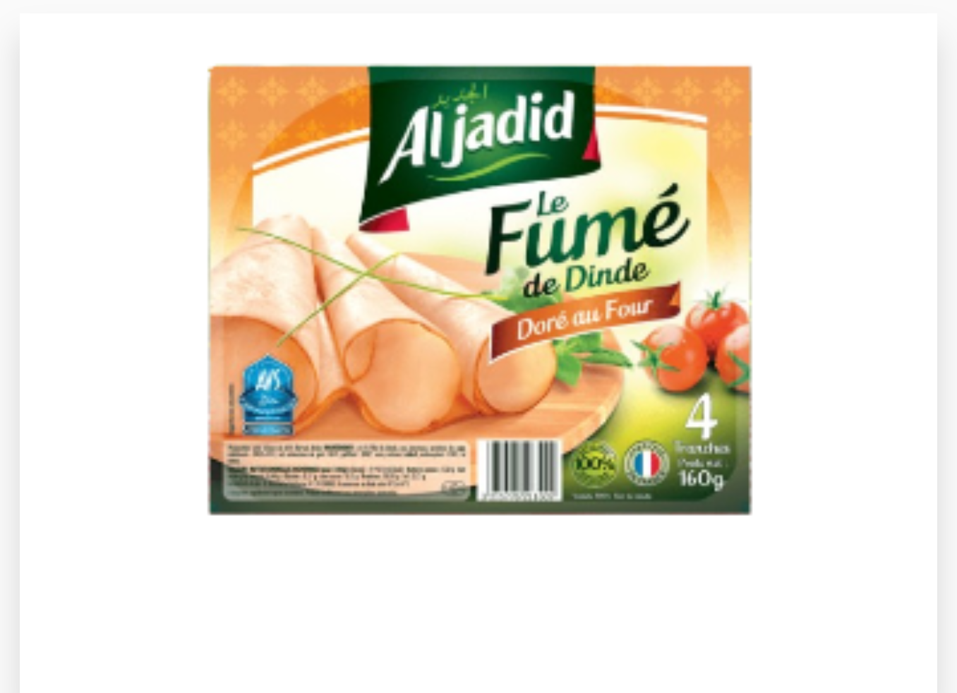 TRANCHE MAXI FORMAT 8TR LE FUME DE DINDE - ALJADID