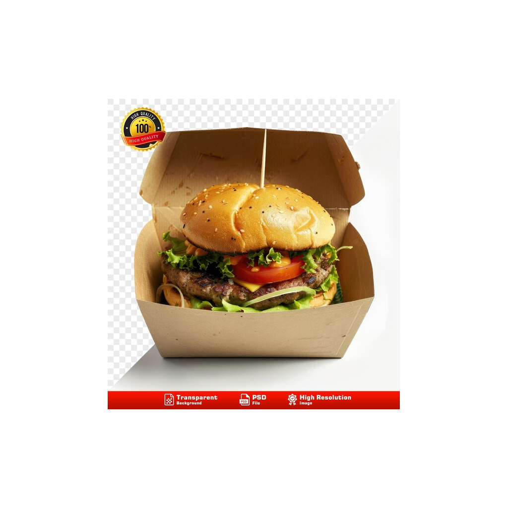 Boite Burger Grand Modele Decoree Nouveau Colis 175 pcs