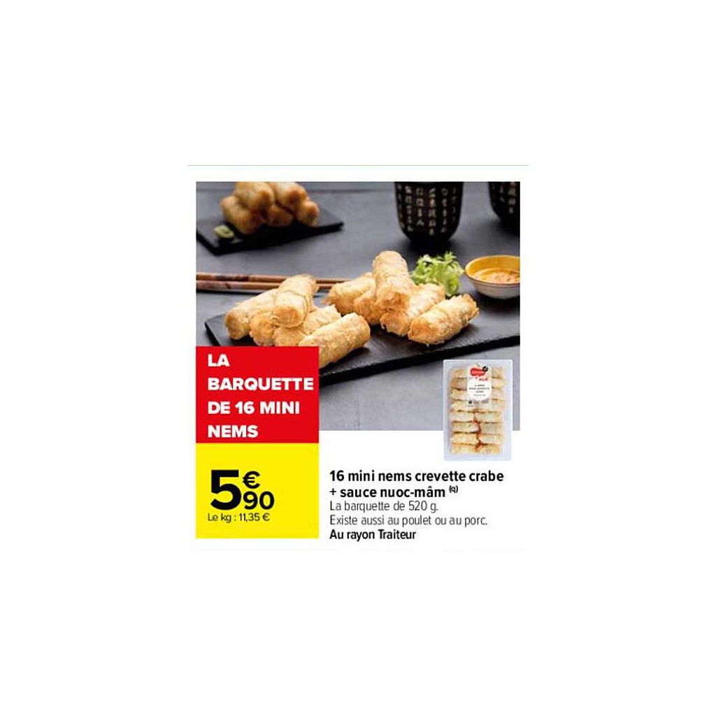 Nems Crabe/Crevette Par 20 pcs