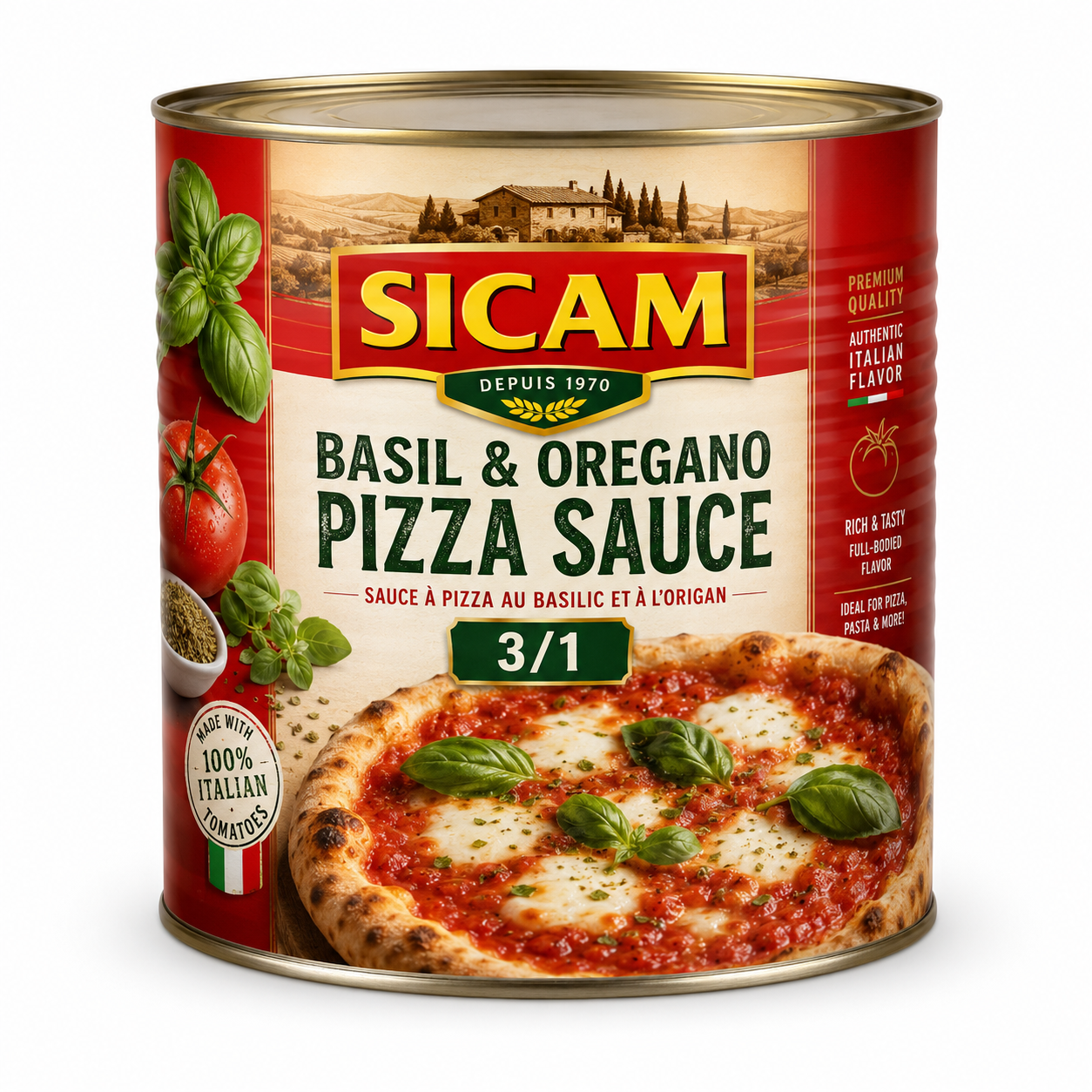 Basil & Oregano Pizza Sauce 3/1 SICAM